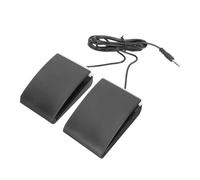 UTHCLO Double Pedal Electric Drum Sustain Pedal with 3.5mm Jack, Thickened Foot Controller for Electronic Piano and Electronic Drum, Black Professional Piano Accessory for Performance