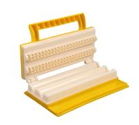 UTHCLO Double-Row Handheld Meat Skewer Maker BBQ Tool for Quick and Safe Kabob Preparation Manual Wear Meat Device for Barbecue Picnic and Grilling