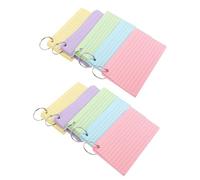 UTHCLO Double-Sided Index Cards Secure Binding Solution with Ring Binder 10 Books 3x5 Inch Colored Notecards, 50 Sheets Per Book, Paper and Metal Material, for School and Meetings