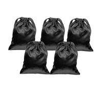 UTHCLO Drawstring Small Jewelry Storage Bags Black Cotton Eye Cosmetic Pouches Reusable Dustproof Organizer for Travel Wedding 5pcs
