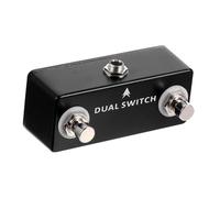 UTHCLO Dual Control Guitar Footswitch Pedal Compact Black Metal Shell Instrument Tool for Electric Guitar Effects Lightweight Dual Momentary Foot Switch Accessory