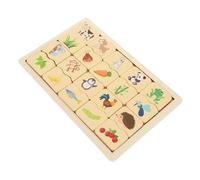 UTHCLO Educational Wooden Animal Matching Puzzle for Cognitive Development Montessori Safe Non Toxic Brain Boosting Peg Puzzle for Preschool Learning and Play