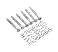 UTHCLO Electric Guitar Pickup Mounting Screws and Bass Coil Pickup Springs Set with Chrome Finish Screws and Springs and Repair Enhances Guitar Performance and Style