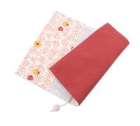 UTHCLO Elegant Floral Padded Book Sleeve Cover for Hardcover Textbooks and Notebooks Adjustable Cotton Cloth Protector with Unique Leaf Design for Reading Lovers and Journal Users