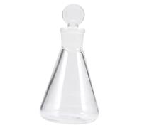 UTHCLO Erlenmeyer Flask Glass Chemistry Laboratory High Temperature Resistant Experiment Flask with Solid Stopper for School Science Use