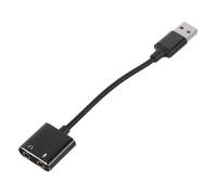 UTHCLO External Usb Sound Card Adapter with Headphone Jack Splitter and Microphone Audio Input Adapter for Pc Laptop Tablet, Black Audio Jack Converter for Gaming and Communication