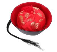 UTHCLO Fashionable Braids Hat Oriental Ancient Chinese Costume Accessory for Cosplay and Party Lightweight Qing Style Ponytail Hat for Hanfu Opera Performance and Festival Celebration