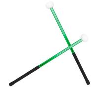 UTHCLO Felt Head Aluminum Alloy Marching Drumsticks Pair for Marching Band Practice Lightweight Percussion Sticks Portable Green Drumsticks for Military Drum and Jazz Performance