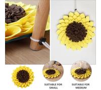 UTHCLO Felt Pet Sniffle Mat Slow Feeding Pad Anti-skid Sunflower Design for Dog Foraging Training and Stress Relief Dining Mat for Puppy Mental Stimulation and Behaviour Aids