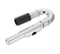 UTHCLO Flute Head Sturdy Manual Creative Flute Replacement Elbow Silver Plated Nickel Metal Accessories Simple Installation Practical for Musical Performance 5.89X2.52X0.86In