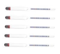 UTHCLO Glass Alcoholometer Set 5pcs Wine Gauge Alcohol Meter Home Alcohol Test Kit Triple Scale Hydrometer for Sugar