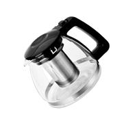 UTHCLO Glass Teapot with Stainless Steel Infuser Filter for Loose Leaf and Blooming Tea Black Teakettle for Herbal Tea and Fruit Infused Water