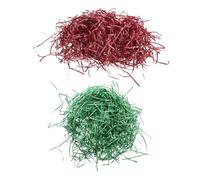 UTHCLO Glitter Metallic Crinkle Cut Paper Filler Red Green Shredded Tissue for Basket Filling Box Decoration DIY Craft Wedding Birthday Holiday Party