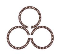 UTHCLO Guitar Rosette Accessories Synthetic Material 3pcs Black Decorative and Not Easy to Crack for Sound Hole Enhancement for Acoustic Classical Guitars
