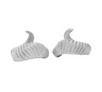 UTHCLO Halloween Vivid Headdresses Silver Artificial Sheep Horn Headbands Comfortable Hair Decors for Party Dress Up and Unique Costume Accessories