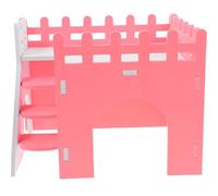 UTHCLO Hamster Hideout Cage Hamster House Pink Pvc Multi-chamber Design with Ramp Detachable Spacious Interior Adorable Safe and Healthy for Pet's Living Space