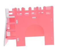 UTHCLO Hamster House and Hedgehog Hideout Pink Pvc Small Animal Hut Ramp for Cage Use Guinea Pig and Squirrel Hideaway