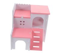 UTHCLO Hamster House Hideout Pink Mediterranean Style Villa Nest Small Animal Play Toy for Hamsters and Small Pets