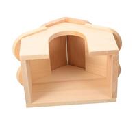 UTHCLO Hamster Wooden Hideout Small Pet Hideaway Chew-resistant Wood House for Hamster Cage and Squirrel Supply