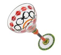UTHCLO Hand-Painted Crystal Margarita Cocktail Glass Multifunctional Household Wine Goblet for Parties Bars Weddings Stylish Easy-Clean Drinking Glass for Wine Juice Tea Water