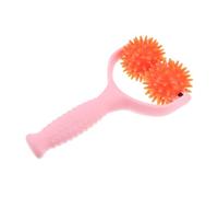 UTHCLO Handheld Manual Massage Roller Rod with Trigger Points Ergonomic Body Massager in Pink for Muscle Relief Portable Lightweight Design for Home and Travel Use