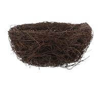 UTHCLO Handmade Rattan Bird Nest Decor Realistic Simulation Ornamental Micro Landscape Ornament for Garden Birdcage Photography Prop Easter and Party Decoration