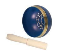 UTHCLO Handmade Tibetan Singing Bowl with Mallet and Mat Blue Copper Meditation Sound Therapy Bowl for Yoga Stress Relief and Mindfulness Practice
