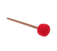 UTHCLO Handmade Wool Felt Singing Bowl Mallet with Red Wool Felt Tip, Small Thick Buddha Sound Bowl Stick for Meditation, Yoga, and Sound Therapy