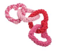 UTHCLO Heart-Shaped Pet Cotton Rope Dog Chew for Aggressive Chewers Puppy Teething Teeth Cleaning Supply Valentine’S Day Dog Biting
