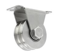 UTHCLO Heavy Duty Stainless Steel Double U-groove Sliding Door Pulley with Quiet Bearing Wheel Strong Load Bearing Lifting Rope Pulley for Smooth Track Movement and Long-term Use