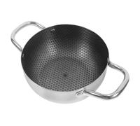 UTHCLO Honeycomb Stainless Steel Nonstick Hot Pot with Double Handles Chinese Style Soup Cooking Pot Easy-Clean Kitchen Stockpot for Steaming Boiling and Simmering