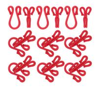 UTHCLO Hook and Eye Closure Snap Hooks 10pcs Red Metal and Cloth Material for Jackets and Garments Sewing Projects