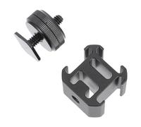 UTHCLO Hot Shoe Mount Adapter Base Plate Aluminum Alloy Rust and Corrosion Resistance Easy to Install for Flash Holder and Fill Lights Black