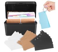 UTHCLO Index Card Set Multi-Functional Organizer Rectangular Pre-Punched Paper and Metal Binder Rings with Dividers Convenient Usage for Home and Office Use by Professionals and Students