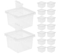 UTHCLO Insect Tank Habitat Enclosure Plastic Box with Breathable Hole and Secure Design 6.50X6.50X4.50Cm for Outdoor Adventures and Insect Observation Suitable for Cricket and Spider