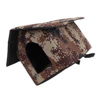 UTHCLO Insulated Outdoor Cat House Weatherproof Shelter for Winter with Cozy Secure Design and Multi-functional Use Suitable for Community Cats and Kitten Play Desert Camo S