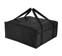 UTHCLO Insulated Pizza Bag Thermal Food Carrier with Spacious Dimensions and Zipper Closure, Sturdy Non-Woven Fabric for Take Out Food and Transporting Baked Goods, Black Colour
