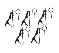 UTHCLO Iron Lapel Microphone Clips 5Pcs, Easy to Install Prevent Slipping, Black Mic Clip for Interview Live Streaming