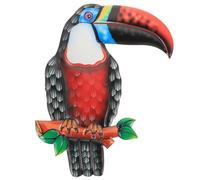 UTHCLO Iron Toucan Bird Wall Hanging Ornament Metal Wall Art Decor for Home Garden Office Patio Craft with Unique Tropical Bird Design for Indoor and Outdoor Decoration