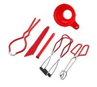 UTHCLO Jam Making Canning Set with Wide Mouth Jam Funnel Anti-scald Jar Lifter Non-slip Canning Wrench and Tongs Practical Kitchen Canister Tools for Safe Household Food Preservation