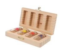 UTHCLO Kid Tooth Holder Tooth Collection Organizer Wooden Keepsake Box with Glass Cover and Record Personal Information Memorial Gift for Kids