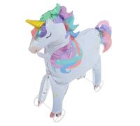 UTHCLO Large 3D Standing Mythical Horse Foil Balloon with Wheels Party Decoration Table Centerpiece for Birthday and Festival Events