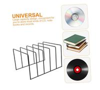 UTHCLO Large Capacity Black Iron Desktop Storage Rack for Vinyl Records Magazines and Files Modern Classic Design Organizer for Home Office Dormitory Use