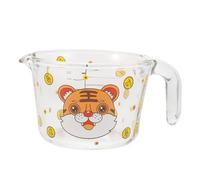 UTHCLO Large Capacity Glass Measuring Cup with Scale High Borosilicate Heat-Resistant Kitchen Jug for Baking and Cooking Anti-Scald Handle Cartoon Style Egg Beating Container for Milk