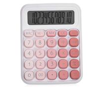 UTHCLO Large Display Desk Calculator with Extra Large Buttons Portable Electronic Calculator for Students and Office Use Non Slip Base Pink Compact Design for Home and School