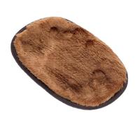 UTHCLO Leather Shoe Polishing Mitt Glove with Lambswool Surface, Small Orange Handheld Shoe Buffing Cloth for Leather Care and Car Cleaning, Multi-functional Dusting and Shine Tool