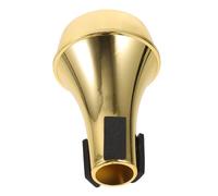 UTHCLO Lightweight Abs Mini Trumpet Practice Mute with Elegant Design for Trumpet Prevents Deformation for Practicing at Home Accessory in Golden Colour