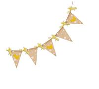 UTHCLO Little Yellow Duck Pulls The Flag Party Banner Kindergarten Bunting Kindergarten Party Garland Linen Banner for