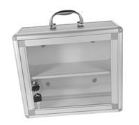 UTHCLO Lockable Portable Medicine Box Small Size Wall-Mounted Aluminum Emergency Storage Case Key for Home and Community Use