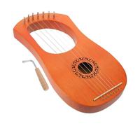 UTHCLO Lyre Harp for Beginners 7-string Wooden Small Portable Harp Instrument with English Sheet Music, Basic Folk String Musical Instrument for Adults and Music Learning
